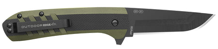 Outdoor Edge VX430BC Razor VX4 3-Inch Folding Plain Blade Pocket Knife, Black/Green