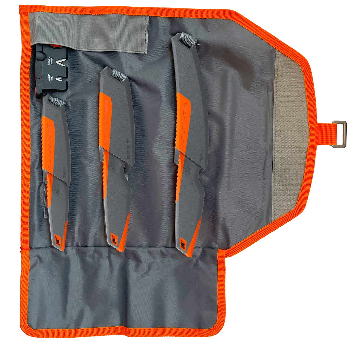 Outdoor Edge VNTX4C Vantex 4-Piece Field & Game Knife Set, 7Cr17MoV SS Blades, Glass-Filled Nylon Handles