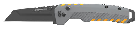 Outdoor Edge XDS230AC Razor XD2 3" Folding Plain Edge Knife, 420J2 SS Blade, Gray/Yellow Handle