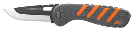 Outdoor Edge HTX30Y6C 3" Plain Edge Folding Knife 420J2 SS, Gray/Orange