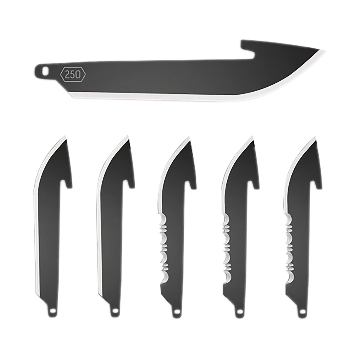 Outdoor Edge RRC25K6C 2.50" Replaceable Blade Drop Point Knife, 420J2 SS, 6-Pack