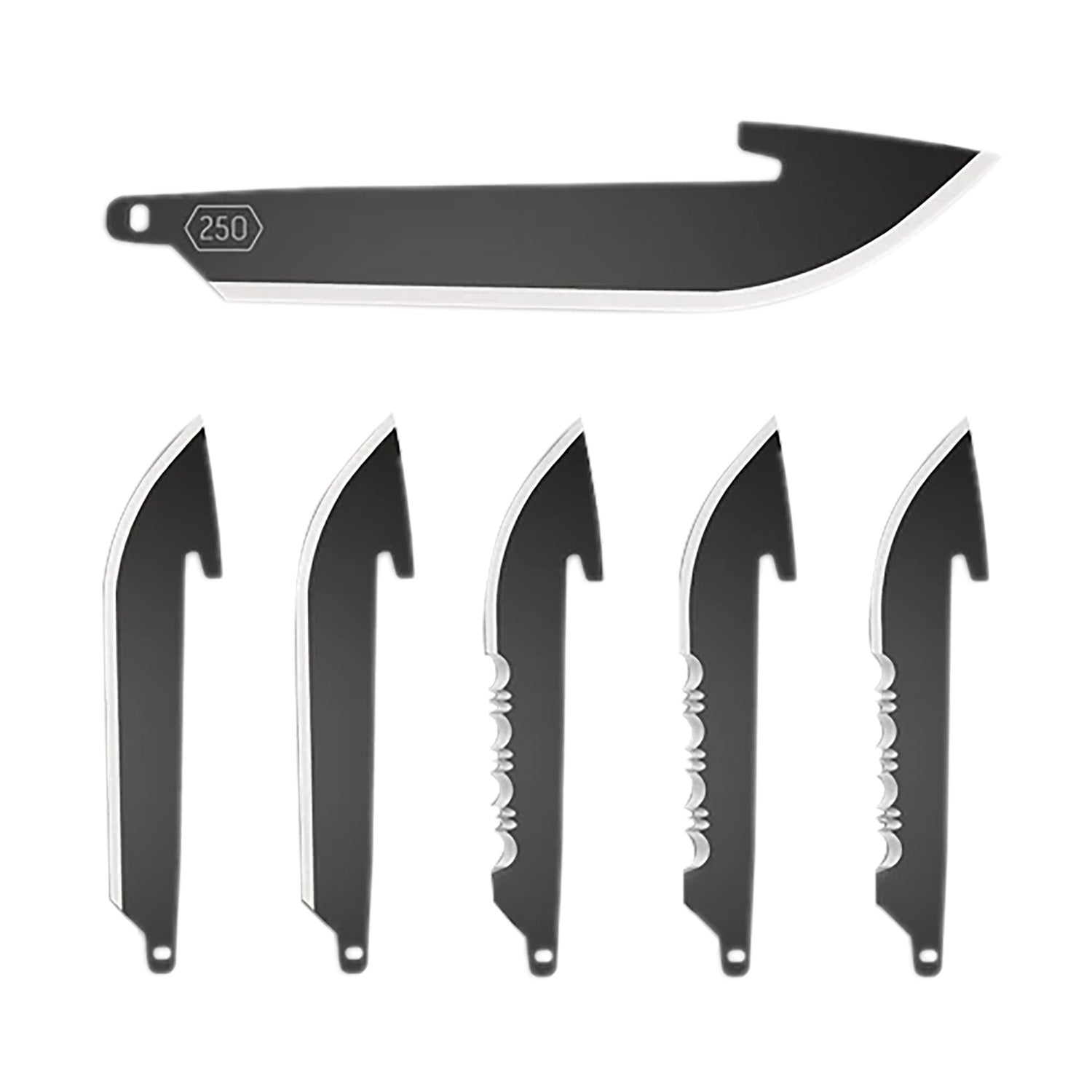 Outdoor Edge RRC25K6C 2.50" Replaceable Blade Drop Point Knife, 420J2 SS, 6-Pack