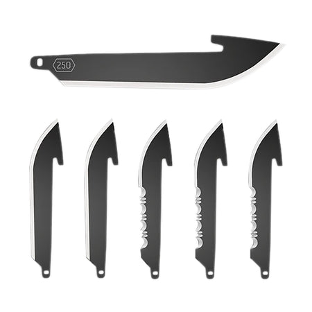 Outdoor Edge RRC25K6C 2.50" Replaceable Blade Drop Point Knife, 420J2 SS, 6-Pack