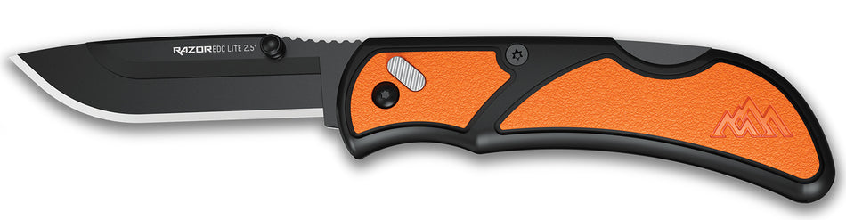 Outdoor Edge RazorLite EDC RCB252C 2.50" Plain Black Oxide Stainless Steel Blade Glass-Filled Nylon Handle