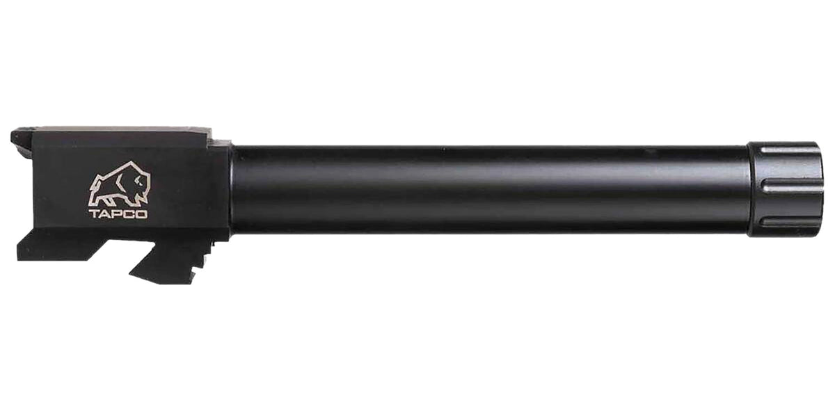 Tapco 9mm Stainless Steel Black Nitride Threaded Barrel for Glock 17 Gen 1-3 Drop-In Fit