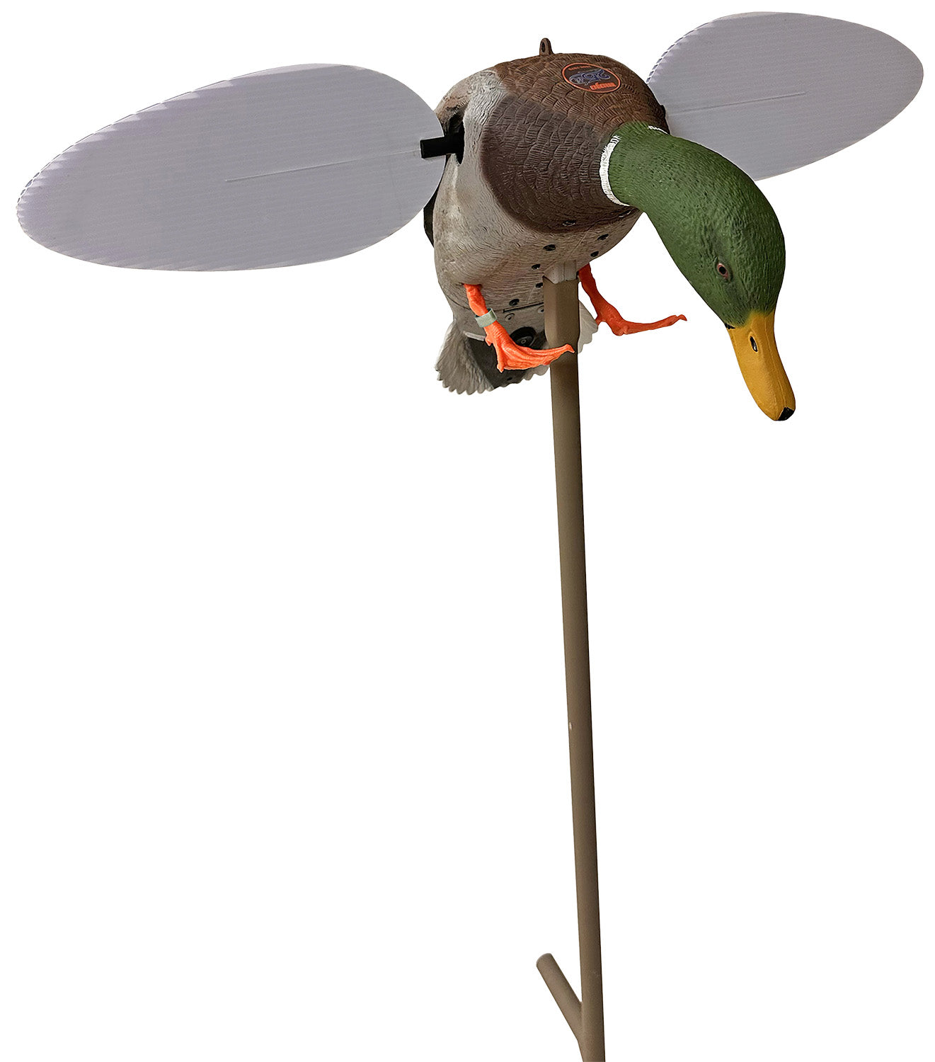 Mojo Outdoors Silver Mallard Anniversary Edition Motorized Duck Decoy, Remote-Ready, Multi-Color