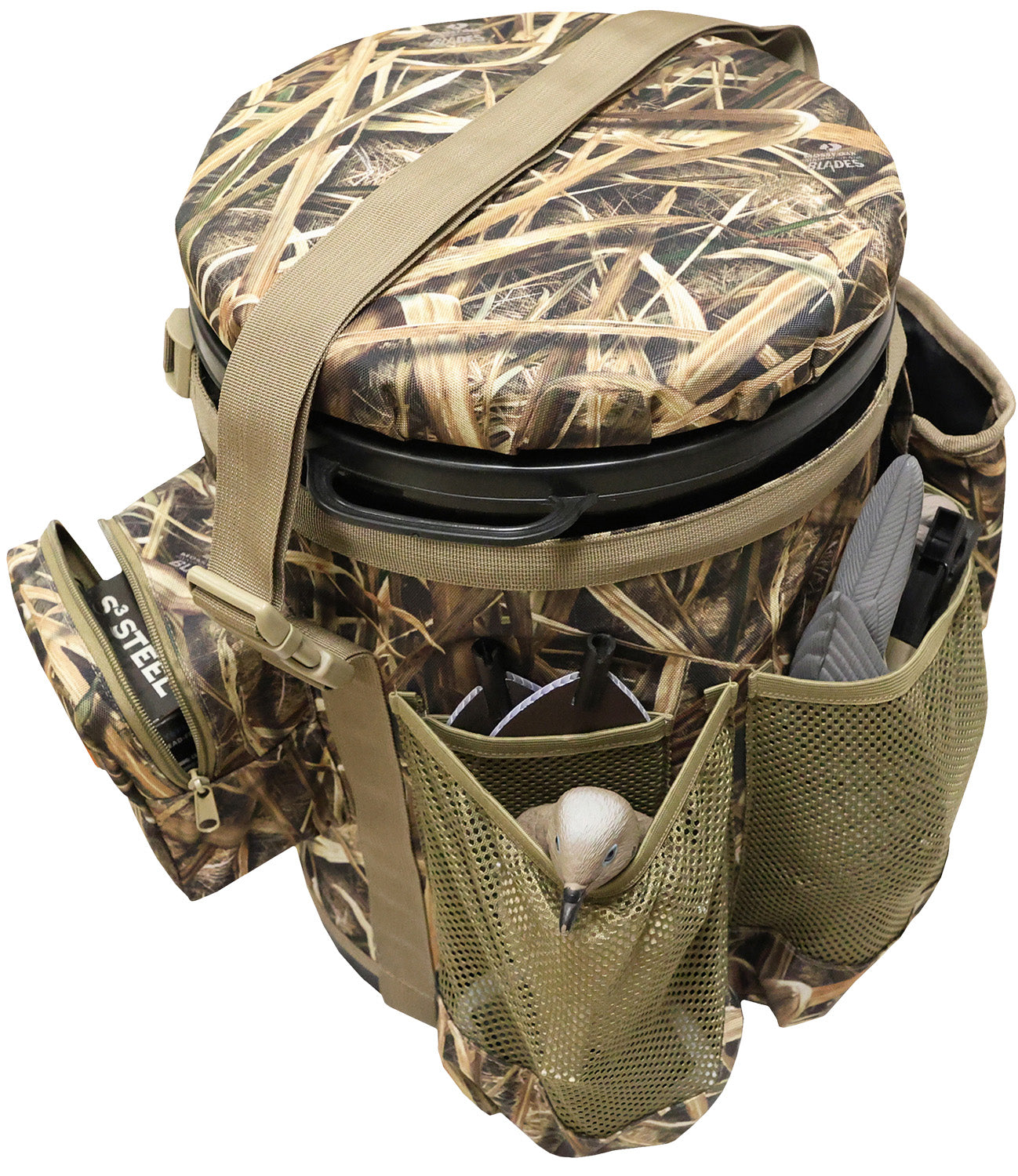 Mojo Outdoors HW2553 Dove/Game Bucket Combo Seat Storage Mossy Oak SGB Camo