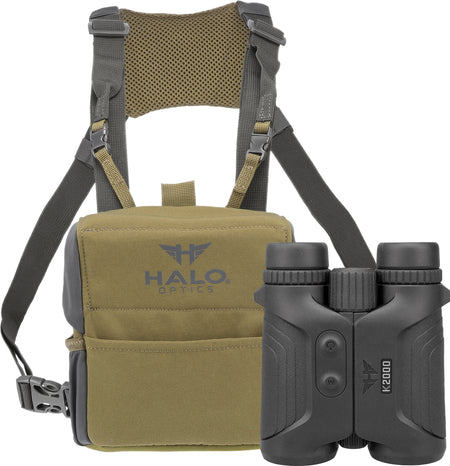 Halo K2000 10-Power 42mm Rangefinding Binoculars HALLRFBIN2000 IPX67 Black