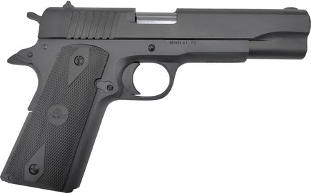 Rock Island 56867 GI Sports South Exclusive Full Size Frame 10mm Auto 8+1 5" Black Bull Barrel, Black Parkerized Serrated Steel Slide, Black Parkerized Steel Frame w/Beavertail, Black Rubber Grip