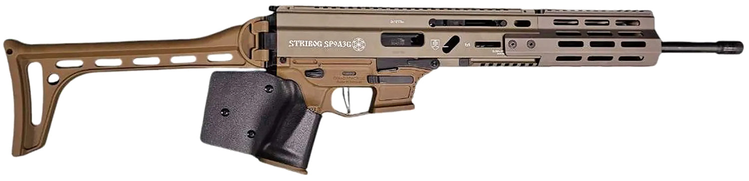 Grand Power 810091158197 Stribog SP9A3G *CA Compliant 9mm Luger 16" Flat Dark Earth