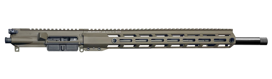 Rise Armament .22 ARC AR-15 Upper Receiver 18" 416R Stainless Threaded Barrel, Brown Cerakote Aluminum Build