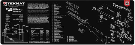 TekMat Black/White Rubber Cleaning Mat for Ruger Mini-14 12"x36"