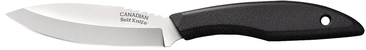 Cold Steel CS20CBL Canadian Belt 4" Fixed Drop Point 4116 SS Blade, Black Polypropylene Handle and Sheath