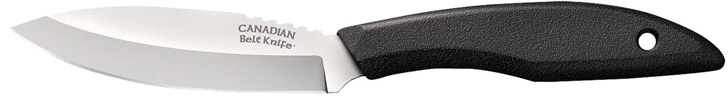 Cold Steel CS20CBL Canadian Belt 4" Fixed Drop Point 4116 SS Blade, Black Polypropylene Handle and Sheath