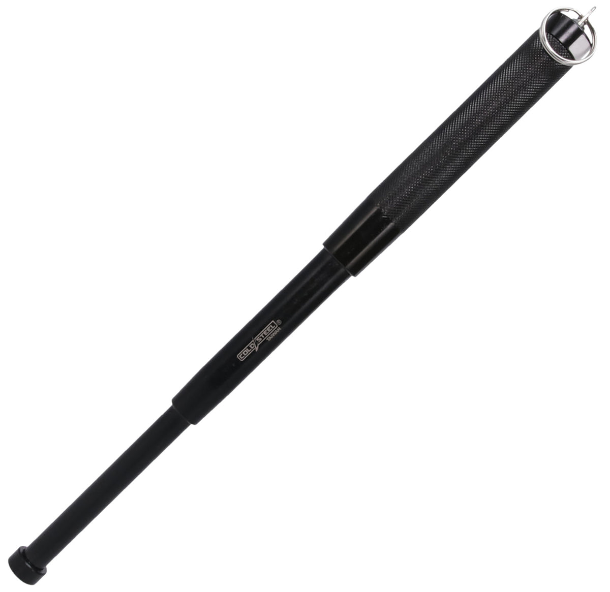 Cold Steel CSBT16 11-16" Expandable Black Steel Baton with Holster Pouch and Keyring