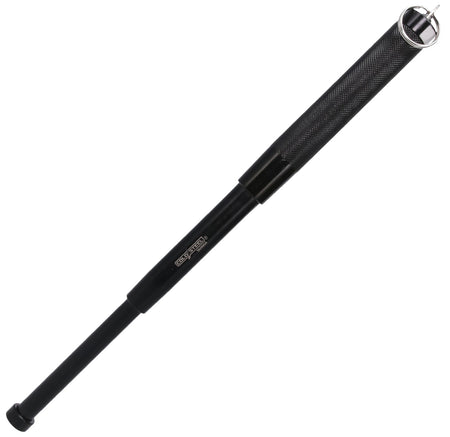 Cold Steel CSBT16 11-16" Expandable Black Steel Baton with Holster Pouch and Keyring