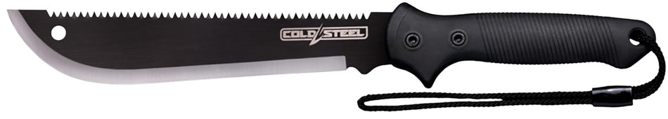 Cold Steel CSMAAXIS 11" Dual-Edge Carbon Steel Axis Machete, Textured Rubber Handle, 18" OAL with Sheath