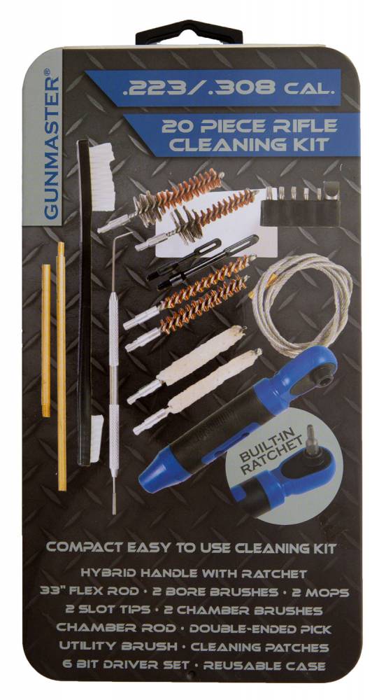 DAC 20-Piece .223/.308 Universal Cleaning Kit with Ratchet Handle and Bit Set