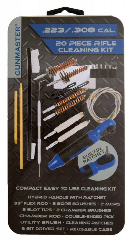 DAC 20-Piece .223/.308 Universal Cleaning Kit with Ratchet Handle and Bit Set