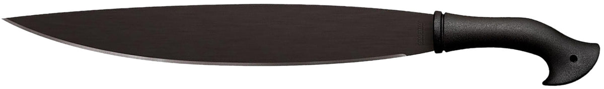 Cold Steel 18" Barong Machete 65Mn Carbon Steel Blade Curved Leaf Shape Black Handle w/ Sheath