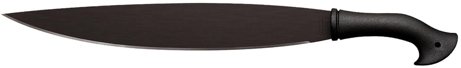 Cold Steel 18" Barong Machete 65Mn Carbon Steel Blade Curved Leaf Shape Black Handle w/ Sheath