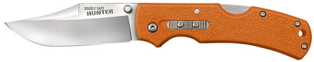 Cold Steel Double Safe Hunter 3.50" Plain Clip Point 8Cr13MoV Folding Knife Blaze Orange GFN Handle