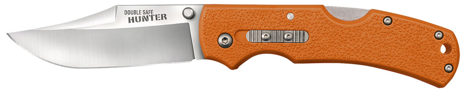Cold Steel Double Safe Hunter 3.50" Plain Clip Point 8Cr13MoV Folding Knife Blaze Orange GFN Handle
