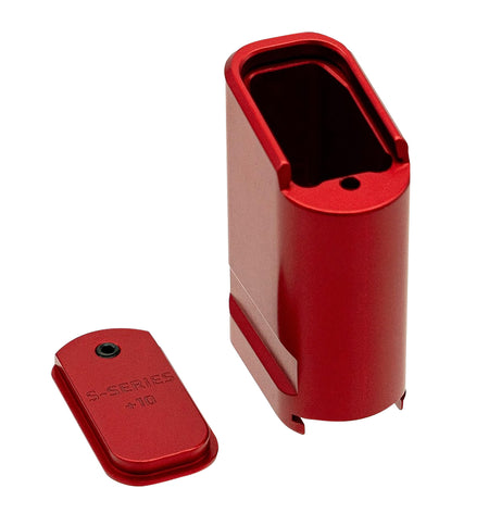 Shield Arms SAS15ME10RED S15 +10rd Mag Extension, Red Anodized Aluminum
