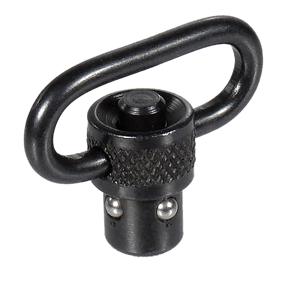 Leapers TLQDSW08A Quick Detach Sling Swivel Black 1" Steel Push Button