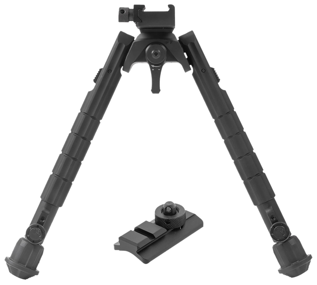 Leapers TLBP03B Black Anodized Picatinny Bipod 8-12"