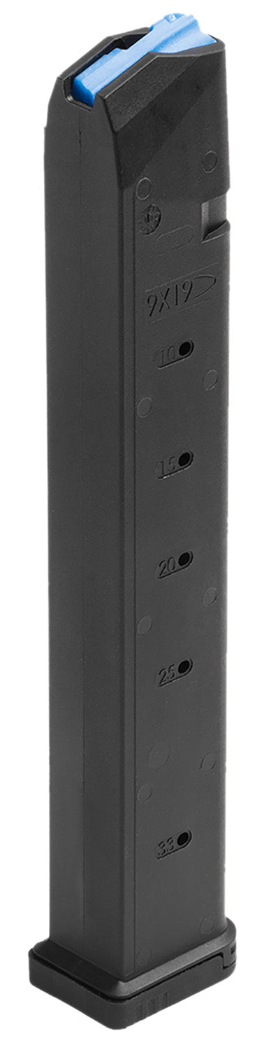 Leapers 9mm 33rd Glock-Compatible Black Polymer/Steel Handgun Magazine