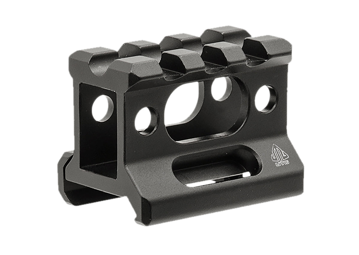 Leapers MTRSX1S Short Picatinny Riser Mount Matte Black 1 Inch Saddle Height 3-Slot
