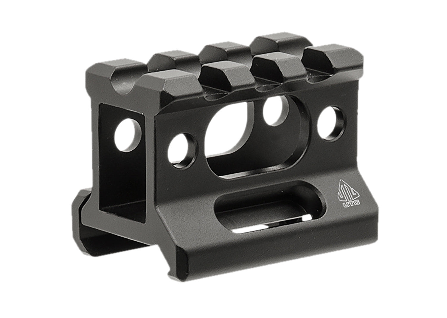 Leapers MTRSX1S Short Picatinny Riser Mount Matte Black 1 Inch Saddle Height 3-Slot