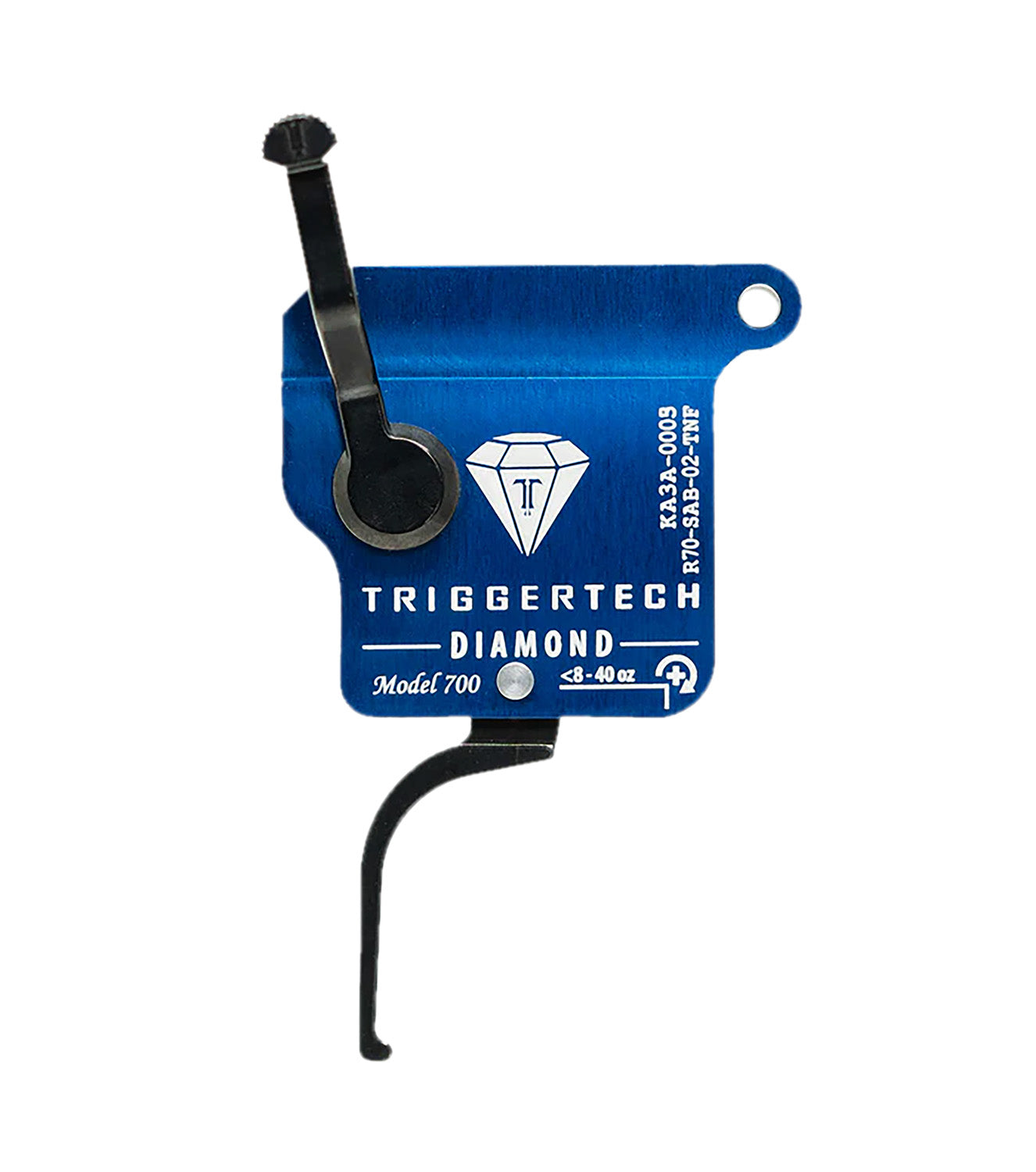 TriggerTech Diamond Series Black Flat Straight Trigger Fits Remington 700 RH
