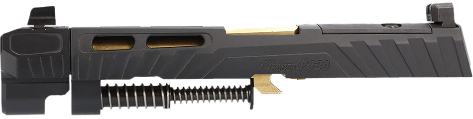 Sig Sauer P320 9mm Luger Gold/Black Stainless Optic Ready Compensator Slide XRAY3 Night Sights