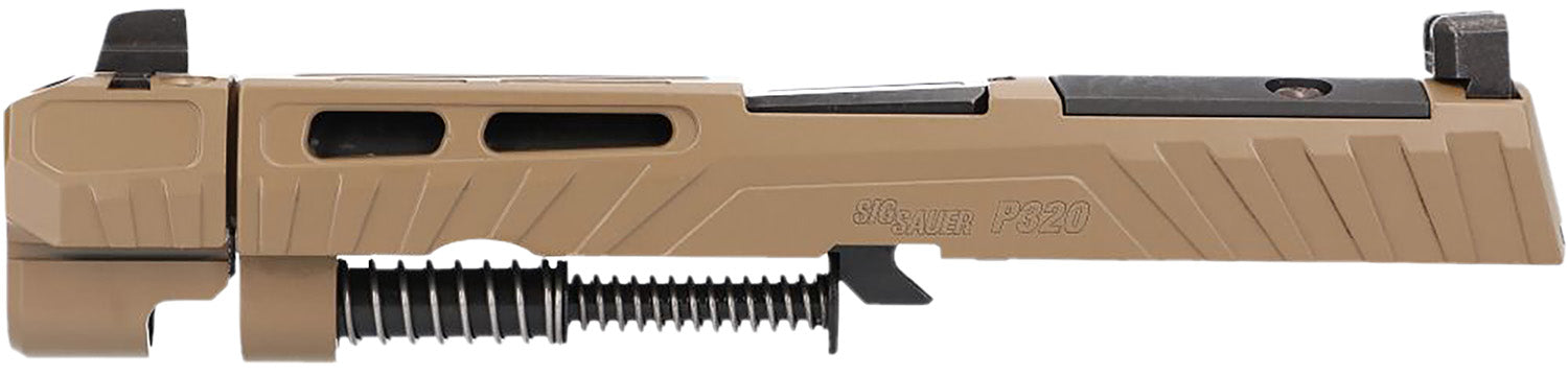 Sig Sauer P320 9mm Luger Coyote Brown Stainless Optic Ready Compensator Slide XRAY3 Night Sights