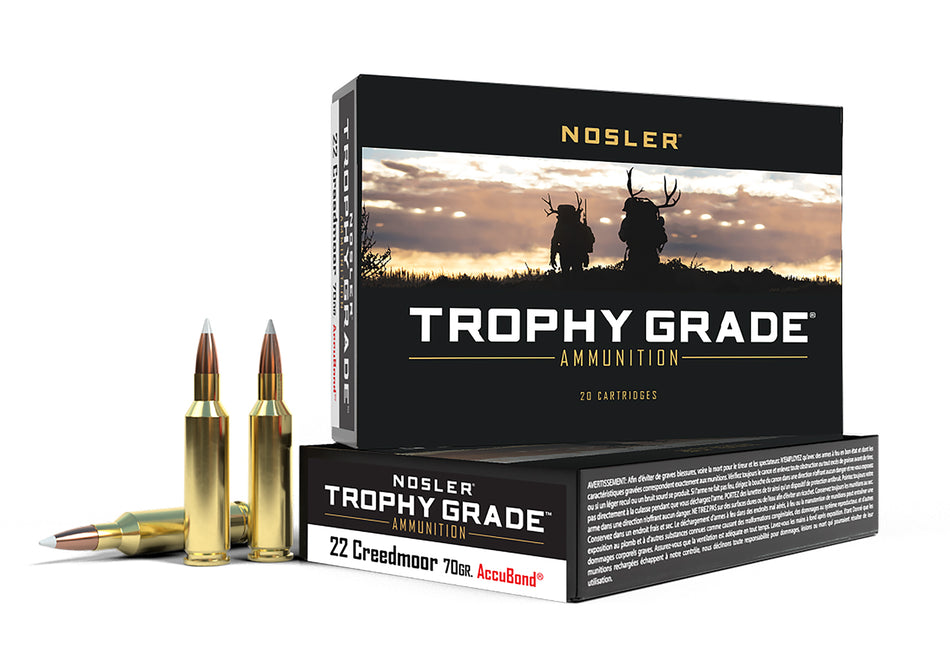Nosler  .22 Creedmoor 70 grain Accubond ammunition