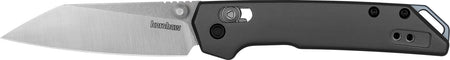Kershaw Mini Iridium Gray Folding Knife 2051R, 3" Reverse Tanto Stonewashed D2 Blade with Gray Aluminum Handle