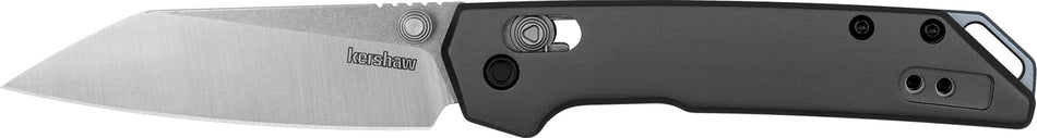 Kershaw Mini Iridium Gray Folding Knife 2051R, 3" Reverse Tanto Stonewashed D2 Blade with Gray Aluminum Handle