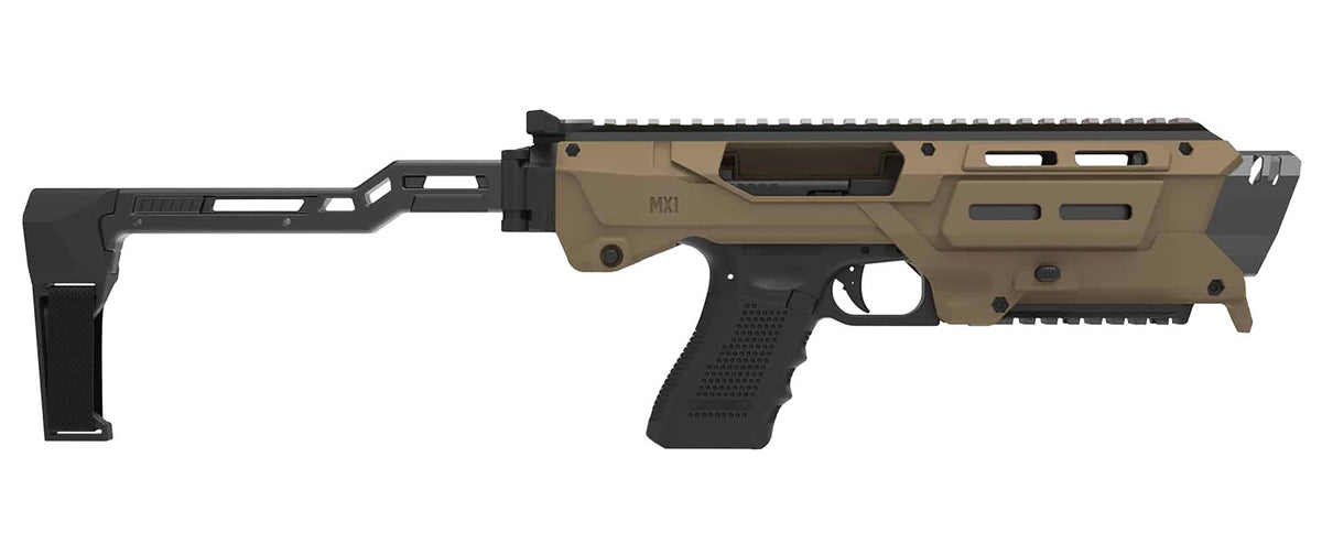 Meta Tactical MX-1 Tan Aluminum Stock Conversion Kit Compatible with Glock Gen 3/4/5
