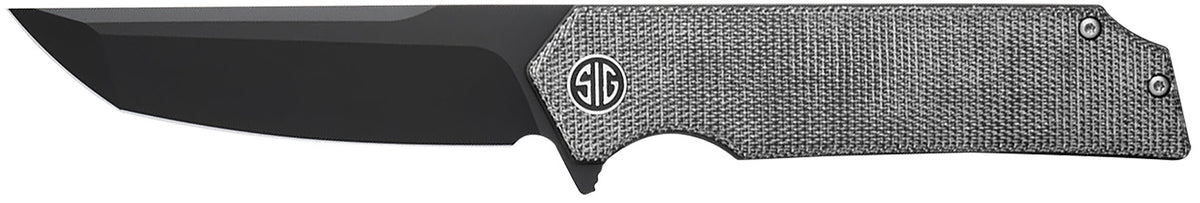 Sig Sauer VA9BB Validus Folding Drop Point Knife, 3.78" M390 Steel Black DLC Blade, 4.76" Black Textured G10 Handle