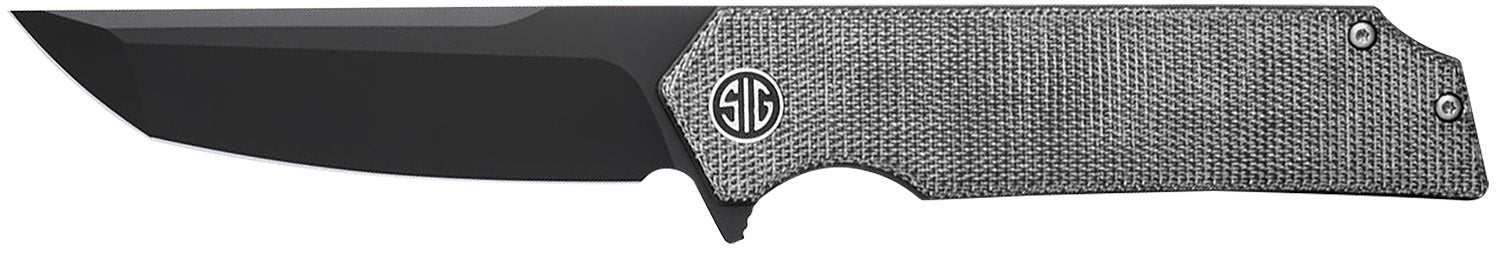 Sig Sauer VA9BB Validus Folding Drop Point Knife, 3.78" M390 Steel Black DLC Blade, 4.76" Black Textured G10 Handle
