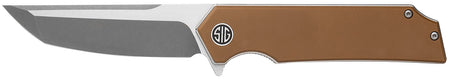 Tsuru Folding Knife by Sig Sauer, 3.30" Satin 154CM Tanto Blade, Coyote Brown G10 Handle