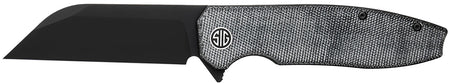 Karak Folding Knife by Sig Sauer, 3.25" Black PVD Nitro-V Wharncliffe, Salt & Pepper Handle