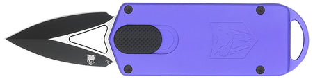 CobraTec ASP OTF Dual Action Dagger Knife 1.94" D2 Blade Purple Aluminum Handle