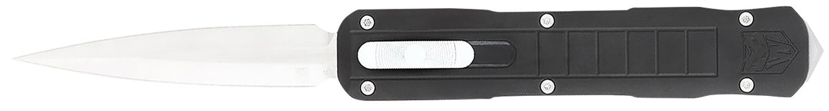 CobraTec CTRPTBLKDAGNS Raptor OTF 3.13" D2 Steel Dagger Blade Black Anodized Aluminum Handle
