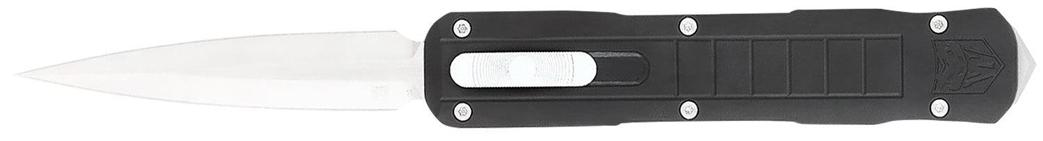 CobraTec CTRPTBLKDAGNS Raptor OTF 3.13" D2 Steel Dagger Blade Black Anodized Aluminum Handle