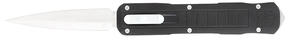 CobraTec CTRPTBLKDAGNS Raptor OTF 3.13" D2 Steel Dagger Blade Black Anodized Aluminum Handle