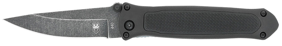 CobraTec Quick Strike 3.25" Folding Plain Stonewashed 440 Stainless Steel Blade G10 Scales with Pocket Clip