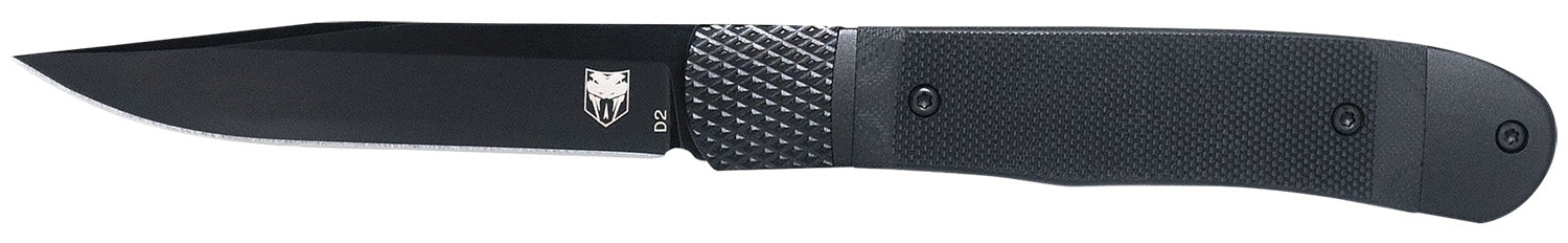 CobraTec CTTHRG10BKO Trapper Small 3.13" Auto Folding Knife 154CM SS Blade Black G10 Handle w/Clip
